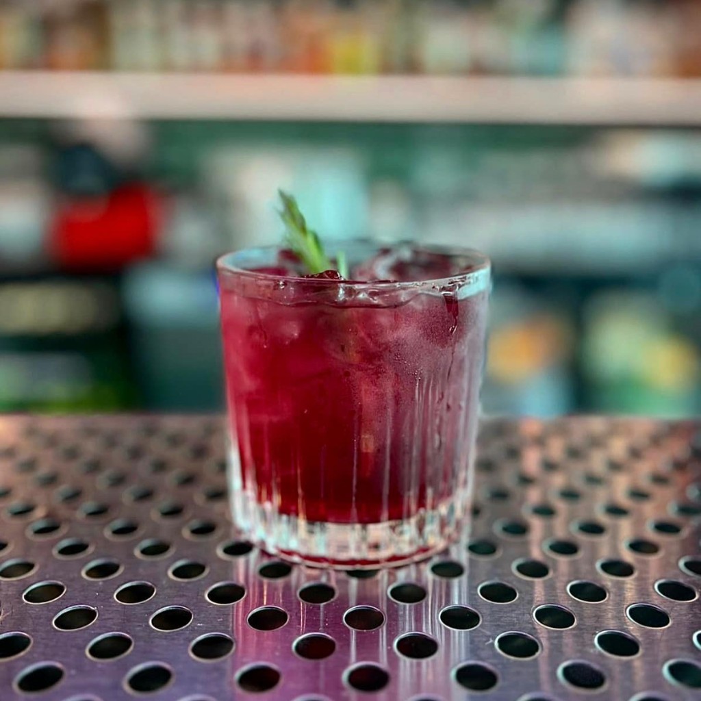 Cocktail on the bar at Toastery
